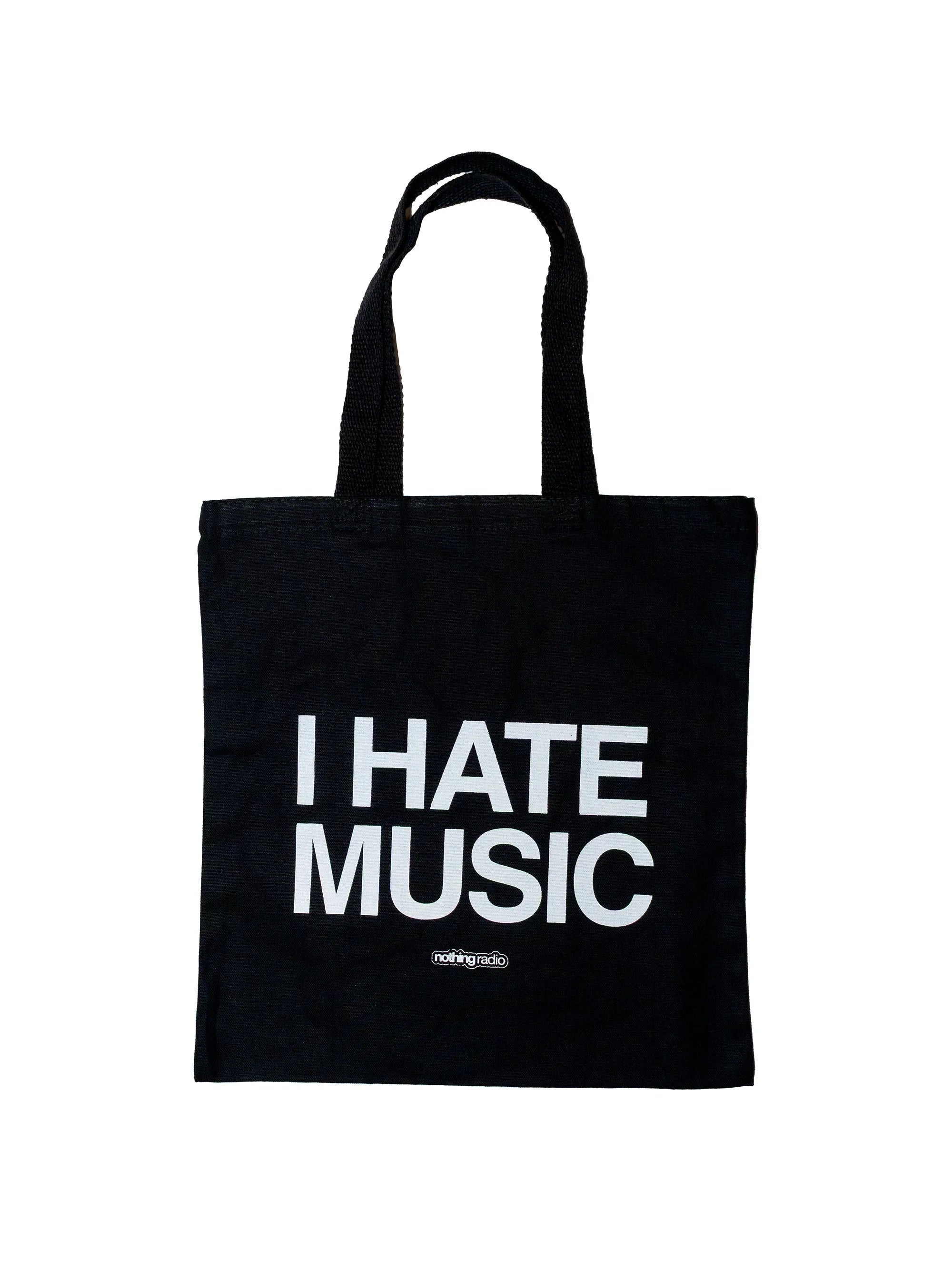 I Hate Music Black Tote