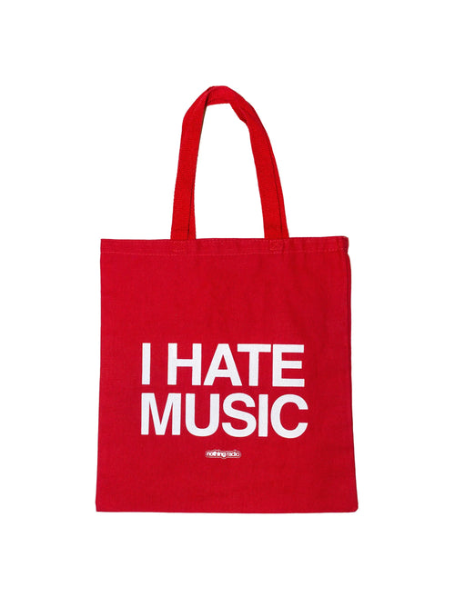 I Hate Music Red Tote