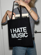 I Hate Music Black Tote